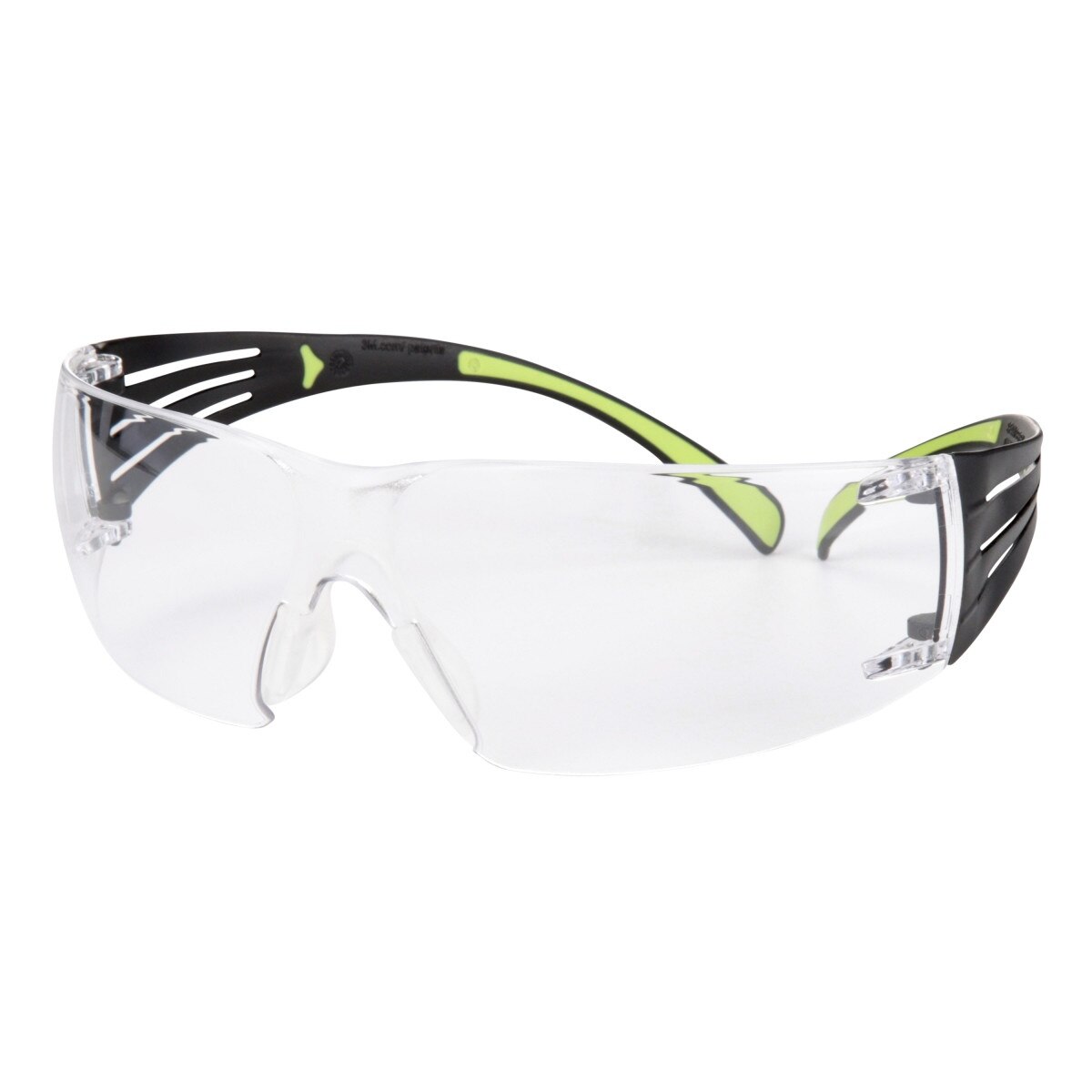 3M SF401AF SecureFit Safety Glasses, 400 Series, Clear Lens, Anti-Fog Anti-Scratch, Green/Black Frame, Polycarbonate, ANSI Z87, UV Protection (7100112435)  - (20Pack) - 2