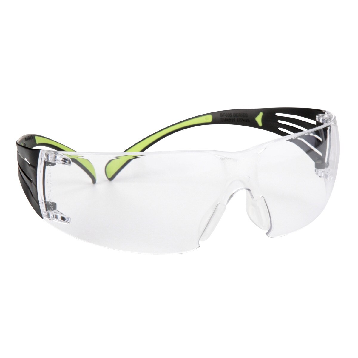 3M SF401AF SecureFit Safety Glasses, 400 Series, Clear Lens, Anti-Fog Anti-Scratch, Green/Black Frame, Polycarbonate, ANSI Z87, UV Protection (7100112435)  - (20Pack) - 3