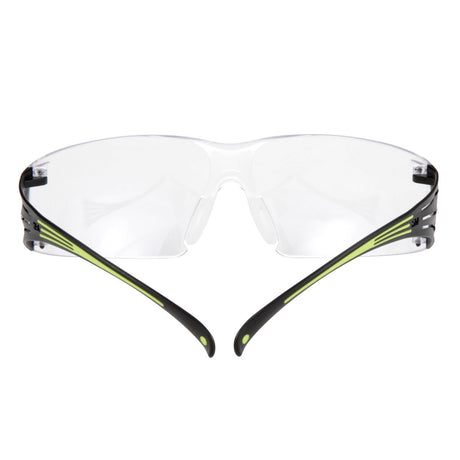 3M SF401AF SecureFit Safety Glasses, 400 Series, Clear Lens, Anti-Fog Anti-Scratch, Green/Black Frame, Polycarbonate, ANSI Z87, UV Protection (7100112435) - 4