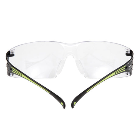 3M SF401AF SecureFit Safety Glasses, 400 Series, Clear Lens, Anti-Fog Anti-Scratch, Green/Black Frame, Polycarbonate, ANSI Z87, UV Protection (7100112435)  - (20Pack) - 4