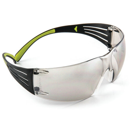 3M SF410AS SecureFit Anti-Scratch Indoor/Outdoor Mirror Lens Safety Glasses, Green/Black Frame, ANSI Z87 (SF410AS) (7100112436) (Case of 20)  - (20Pack) - 2