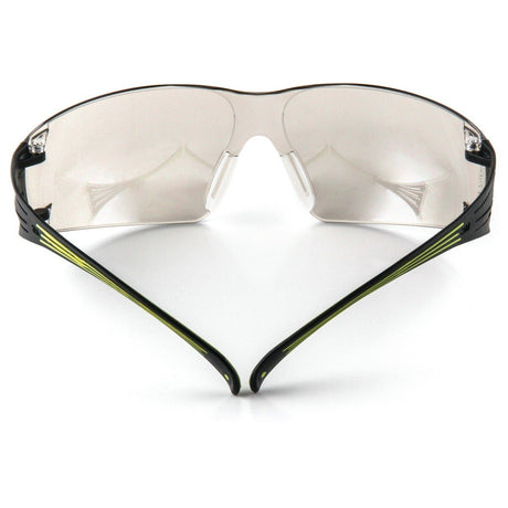 3M SF410AS SecureFit Anti-Scratch Indoor/Outdoor Mirror Lens Safety Glasses, Green/Black Frame, ANSI Z87 (SF410AS) (7100112436) (Case of 20)  - (20Pack) - 3
