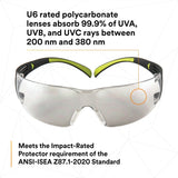 3M SF410AS SecureFit Anti-Scratch Indoor/Outdoor Mirror Lens Safety Glasses, Green/Black Frame, ANSI Z87 (SF410AS) (7100112436) (Case of 20)  - (20Pack) - 9