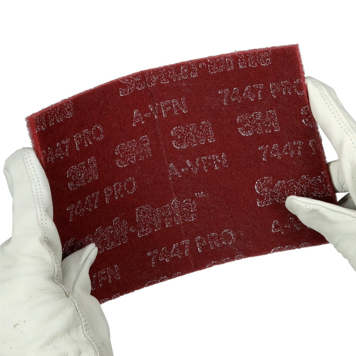 3M PO-HP 7447 Scotch-Brite Hand Pad 7447B Pro, PO-HP, A/O Very Fine, Maroon, 6 in x 9 in (7100112579) (60 Pack) - 9