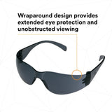 3M 11327-00000-20 11327 Virtua Safety Glasses, Gray Hard Coat Lens, Gray Frame, Unisex, ANSI Z87.1, UV Protection, Wraparound (7100114636)  - (20 Pack) - 4
