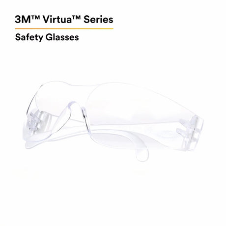 3M 11228-00000-100 11228 Virtua Safety Glasses, Clear Lens, Clear Frame, Uncoated, ANSI Z87, Unisex (7100114652) (10000 Pack) - 5