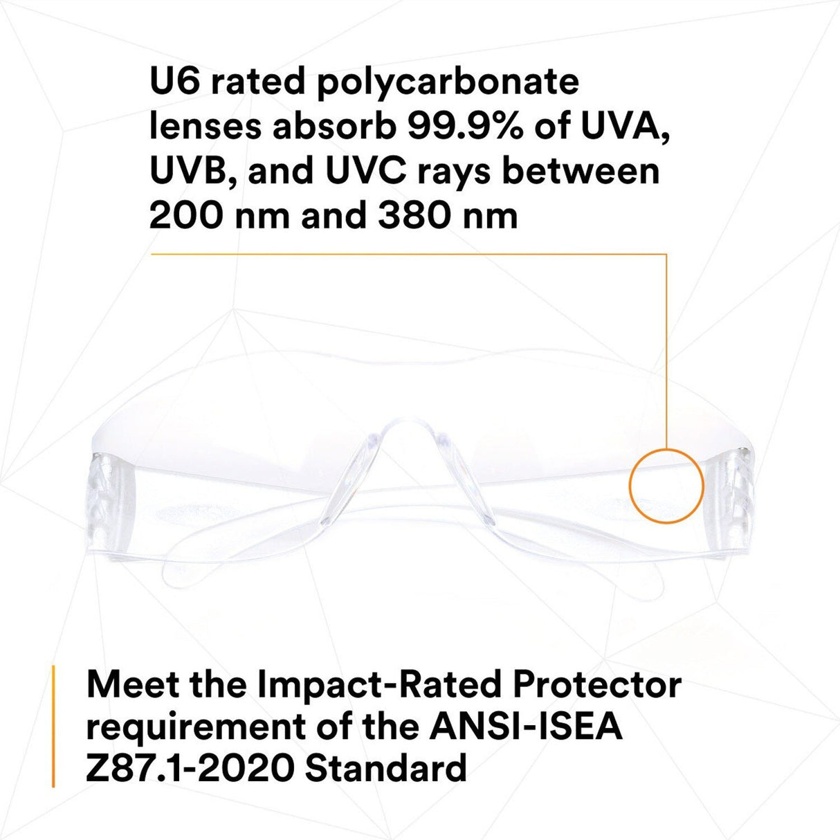 3M 11228-00000-100 11228 Virtua Safety Glasses, Clear Lens, Clear Frame, Uncoated, ANSI Z87, Unisex (7100114652) (10000 Pack) - 7