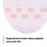 3M 260L 30668 Hookit Purple Finishing Film Abrasive Disc, Aluminum Oxide, P1200, Purple, 6 in, Clear Coat Sanding (7100122780) (200 Pack) - 4