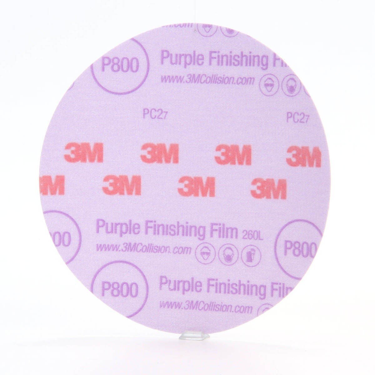 3M 260L 30670 Hookit Purple Finishing Film Abrasive Disc, P800, 6 in (7100122792) (200 Pack)
