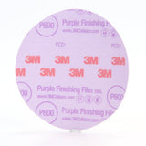 3M 260L 30670 Hookit Purple Finishing Film Abrasive Disc, P800, 6 in (7100122792) (200 Pack)