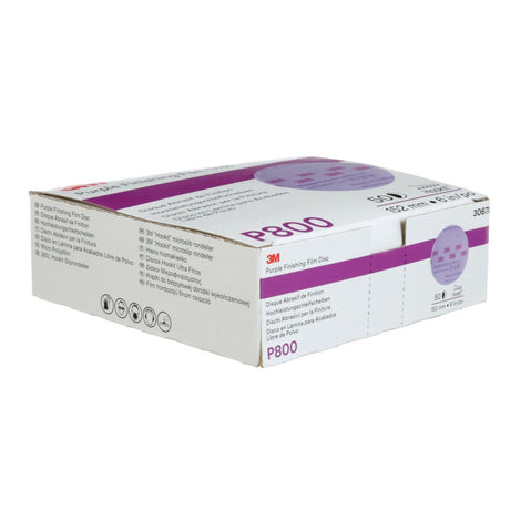 3M 260L 30670 Hookit Purple Finishing Film Abrasive Disc, P800, 6 in (7100122792) (200 Pack) - 9