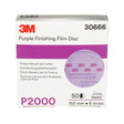 3M 260L 30666 Hookit Purple Finishing Film Abrasive Disc, P2000, Purple, 6 in (7100122798) (200 Pack)