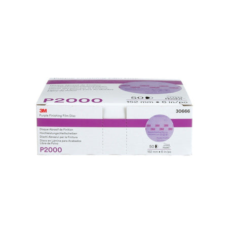 3M 260L 30666 Hookit Purple Finishing Film Abrasive Disc, P2000, Purple, 6 in (7100122798) (200 Pack) - 6