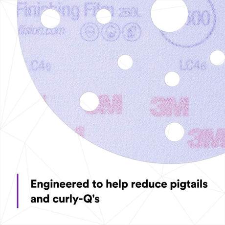 3M 34782 Hookit Purple Finishing Film Abrasive Disc, Dust Free, P1000, 6 in, Clear Coat Sanding, Paint Finishing (7100122800) (200 Pack) - 4