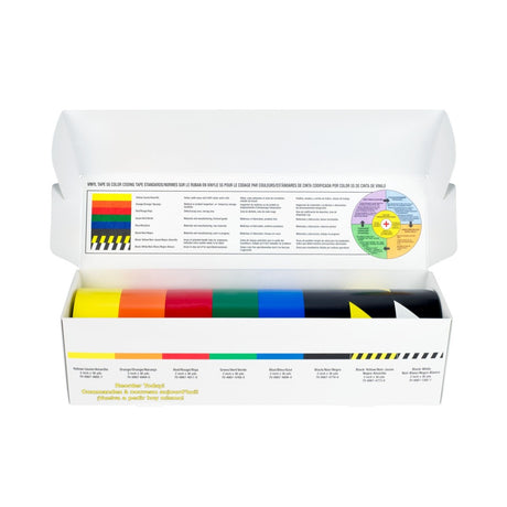 3M 5S Vinyl Tape Safety and 5S Color Coding Pack, 2 in x 36 yd, Assorted Colors (7100123108) (8 Pack) - 4