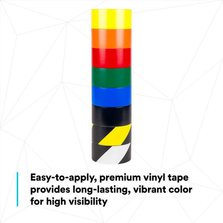3M 5S Vinyl Tape Safety and 5S Color Coding Pack, 2 in x 36 yd, Assorted Colors (7100123108) (8 Pack) - 7