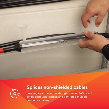3M Scotchcast Inline Resin Power Cable Splice Kit, 2-3/0 AWG, Black (82-A2N) (7100123110)  - (10Pack) - 6