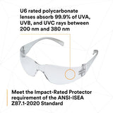 3M 11328-00000-20 11328 Virtua Protective Eyewear I/O Hard Coat Lens, Clear Temple (7100123356)  - (20Pack) - 8