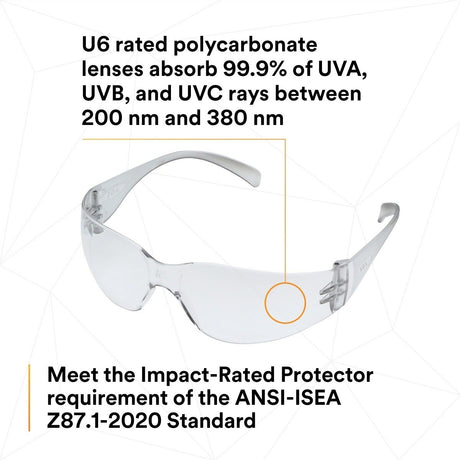 3M 11328-00000-20 11328 Virtua Protective Eyewear I/O Hard Coat Lens, Clear Temple (7100123356)  - (20Pack) - 8