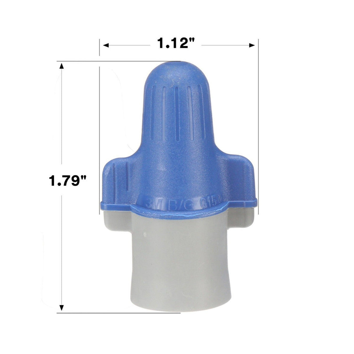 3M B/G+POUCH Wire Connector, Twist On, Blue/Gray, 14-6 AWG (7100127167) (500 Pack) - 3