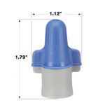 3M B/G+POUCH Wire Connector, Twist On, Blue/Gray, 14-6 AWG (7100127167) (500 Pack) - 3