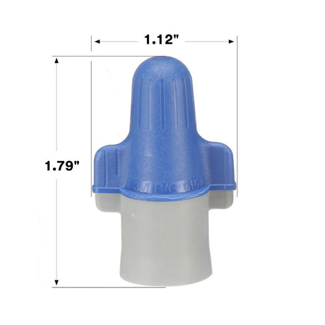 3M B/G+POUCH Wire Connector, Twist On, Blue/Gray, 14-6 AWG (7100127167) (500 Pack) - 3