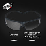 3M SF601SGAF SecureFit 600 Safety Glasses, ANSI Z87, Scotchgard Anti-Fog Clear Lens, Black Frame (7100128689)  - (20Pack) - 4