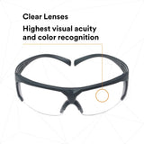 3M SF601SGAF SecureFit 600 Safety Glasses, ANSI Z87, Scotchgard Anti-Fog Clear Lens, Black Frame (7100128689)  - (20Pack) - 6