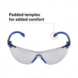 3M S1107SGAF Solus 1000 Series Safety Glasses Scotchgard Anti-Fog Indoor/Outdoor Grey Lens Blue/Black Frame (S1107SGAF) (7100131794)  - (20Pack) - 4