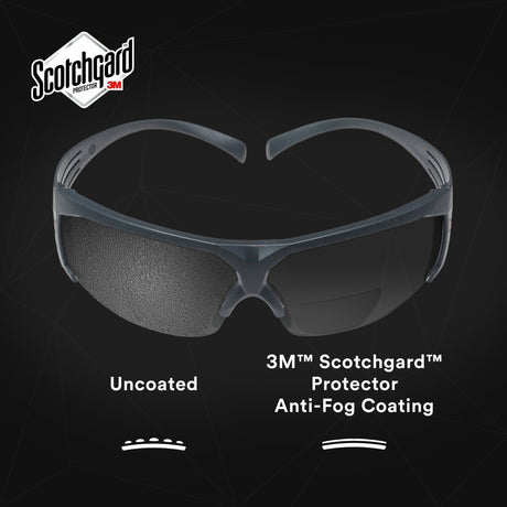 3M SF620SGAF SecureFit, Clear Scotchgard Anti-fog Lens +2.0 Diopter (7100132359)  - (20 Pack) - 7