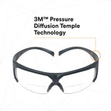 3M SF625SGAF SecureFit Safety Glasses, Clear Scotchgard Anti Fog Anti Scratch Lens, +2.5 Diopter, Gray Temples (7100132360)  - (20Pack) - 4