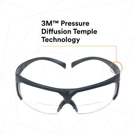 3M SF625SGAF SecureFit Safety Glasses, Clear Scotchgard Anti Fog Anti Scratch Lens, +2.5 Diopter, Gray Temples (7100132360)  - (20Pack) - 4