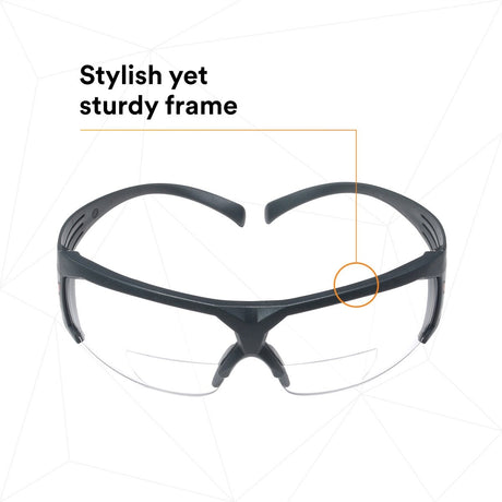 3M SF625SGAF SecureFit Safety Glasses, Clear Scotchgard Anti Fog Anti Scratch Lens, +2.5 Diopter, Gray Temples (7100132360)  - (20Pack) - 5