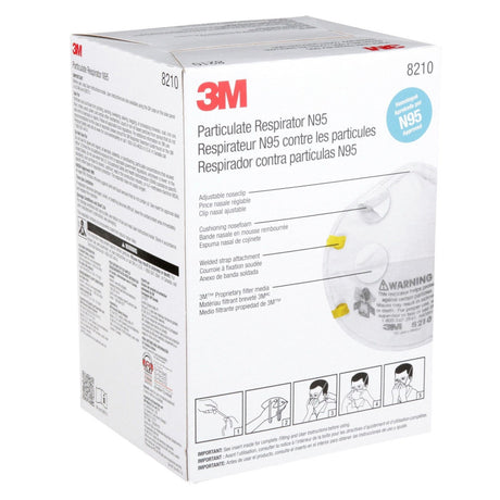 3M 46457 8210 Particulate Respirator N95 Cup Style Disposable, Standard Size (7100132742) (160 Pack) - 6