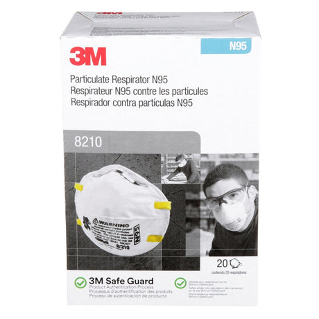 3M 46457 8210 Particulate Respirator N95 Cup Style Disposable, Standard Size (7100132742) (160 Pack) - 8