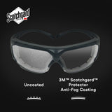 3M SF601SGAF-FM SecureFit Safety Glasses, Clear Scotchgard Anti-Fog Lens, Black Frame (7100133322)  - (20Pack) - 7