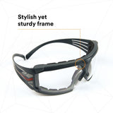 3M SF601SGAF-FM SecureFit Safety Glasses, Clear Scotchgard Anti-Fog Lens, Black Frame (7100133322)  - (20Pack) - 10