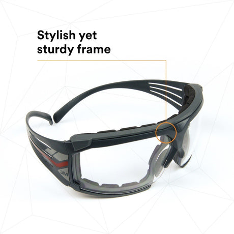 3M SF601SGAF-FM SecureFit Safety Glasses, Clear Scotchgard Anti-Fog Lens, Black Frame (7100133322)  - (20Pack) - 10