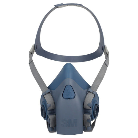 3M 7501 Half Facepiece Reusable Respirator, Small, Cool Flow Valve, Bayonet Connection, NIOSH Approved, Dual Airline Compatible, Dropdown Suspension (7100134948)  - (10Pack)