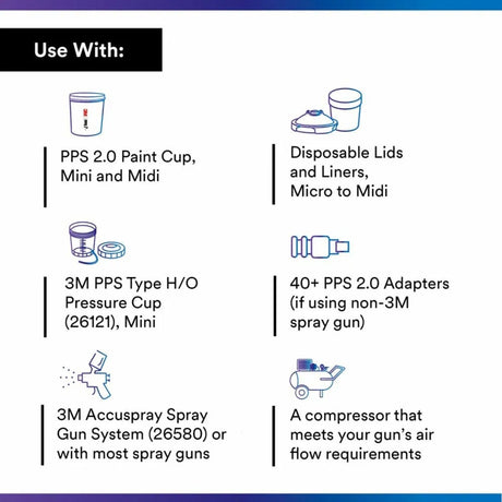 3M 26205 PPS Series 2.0 Lid, 125 Micron Filter, Midi Mini Micro (7100135625) (25 Pack) - 3