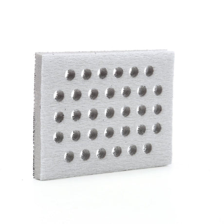 3M 28324 Hookit Interface Pad, Medium Density Foam, Gray, 3 in x 4 in x 1/2 in, 33 Holes (7100138159) (10 Pack) - 2