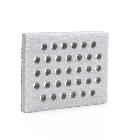 3M 28324 Hookit Interface Pad, Medium Density Foam, Gray, 3 in x 4 in x 1/2 in, 33 Holes (7100138159) (10 Pack) - 2