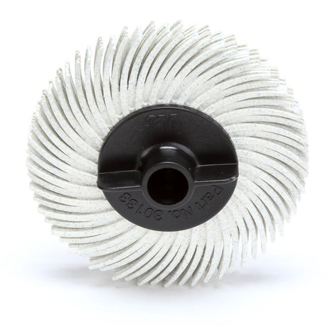 3M RB-ZB Scotch-Brite Radial Bristle Disc, 120 Grit, White, 2 in x 3/8 in, Thin Bristle, Center Hole (7100138294) (80 Pack)