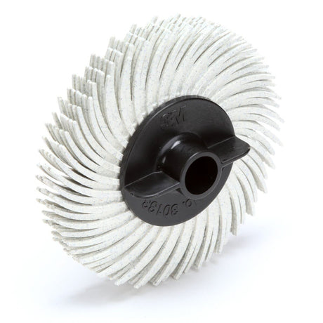 3M RB-ZB Scotch-Brite Radial Bristle Disc, 120 Grit, White, 2 in x 3/8 in, Thin Bristle, Center Hole (7100138294) (80 Pack) - 2