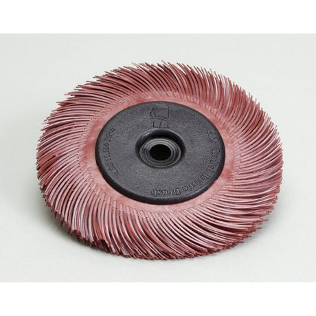 3M Scotch-Brite Radial Bristle Brush Replacement Disc, 220 Grit, Type C, Red, 6 in x 1 in, Refill, without Adaptor (7100138302) (80 Pack)