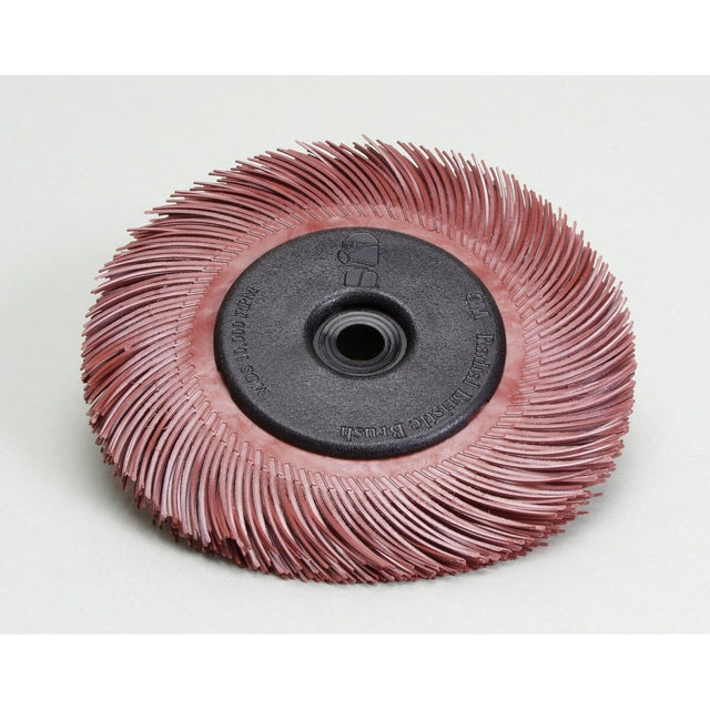 3M Scotch-Brite Radial Bristle Brush Replacement Disc, 220 Grit, Type C, Red, 6 in x 1 in, Refill, without Adaptor (7100138302) (80 Pack)