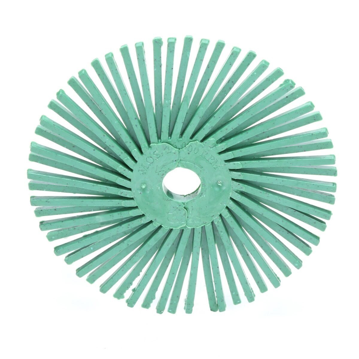 3M RB-ZB Scotch-Brite Radial Bristle Disc, Center Hole, Ceramic, Grit 50, Green, 3 in x 3/8 in (7100138323) (40 Pack)