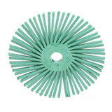 3M RB-ZB Scotch-Brite Radial Bristle Disc, Center Hole, Ceramic, Grit 50, Green, 3 in x 3/8 in (7100138323) (40 Pack)