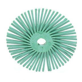 3M RB-ZB Scotch-Brite Radial Bristle Disc, Center Hole, Ceramic, Grit 50, Green, 3 in x 3/8 in (7100138323) (40 Pack)