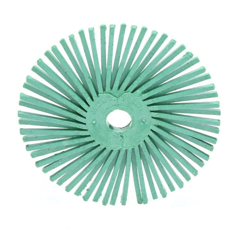 3M RB-ZB Scotch-Brite Radial Bristle Disc, Center Hole, Ceramic, Grit 50, Green, 3 in x 3/8 in (7100138323) (40 Pack)